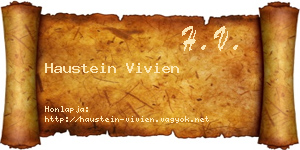Haustein Vivien névjegykártya